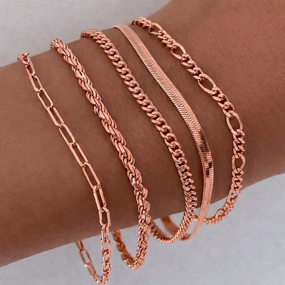 Ruby's Gold Bracelet Set