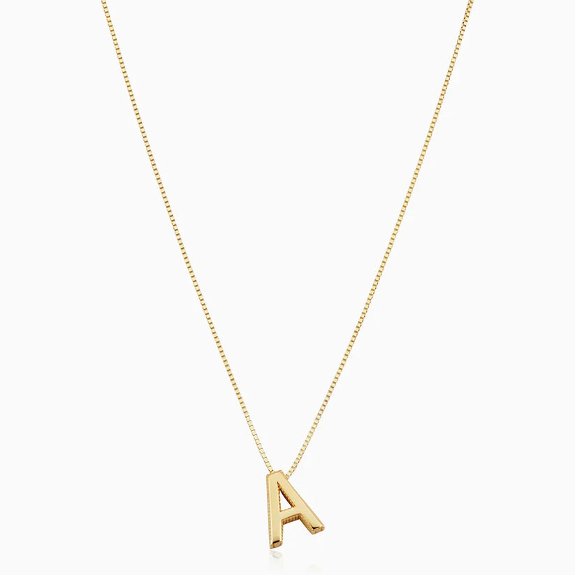 Ruby's Gold Love Letter Initial Necklace