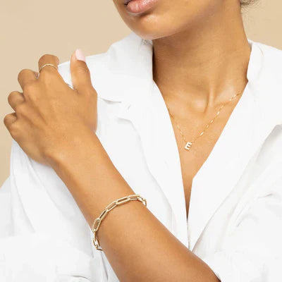 Ruby's Gold Love Letter Initial Necklace