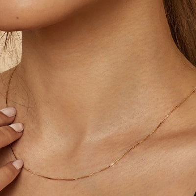 Ruby's Gold Bodega Box Necklace